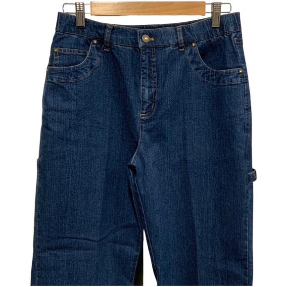 Erika Dark Blue Jeans w/Rhinestone Button - Picture 2 of 5